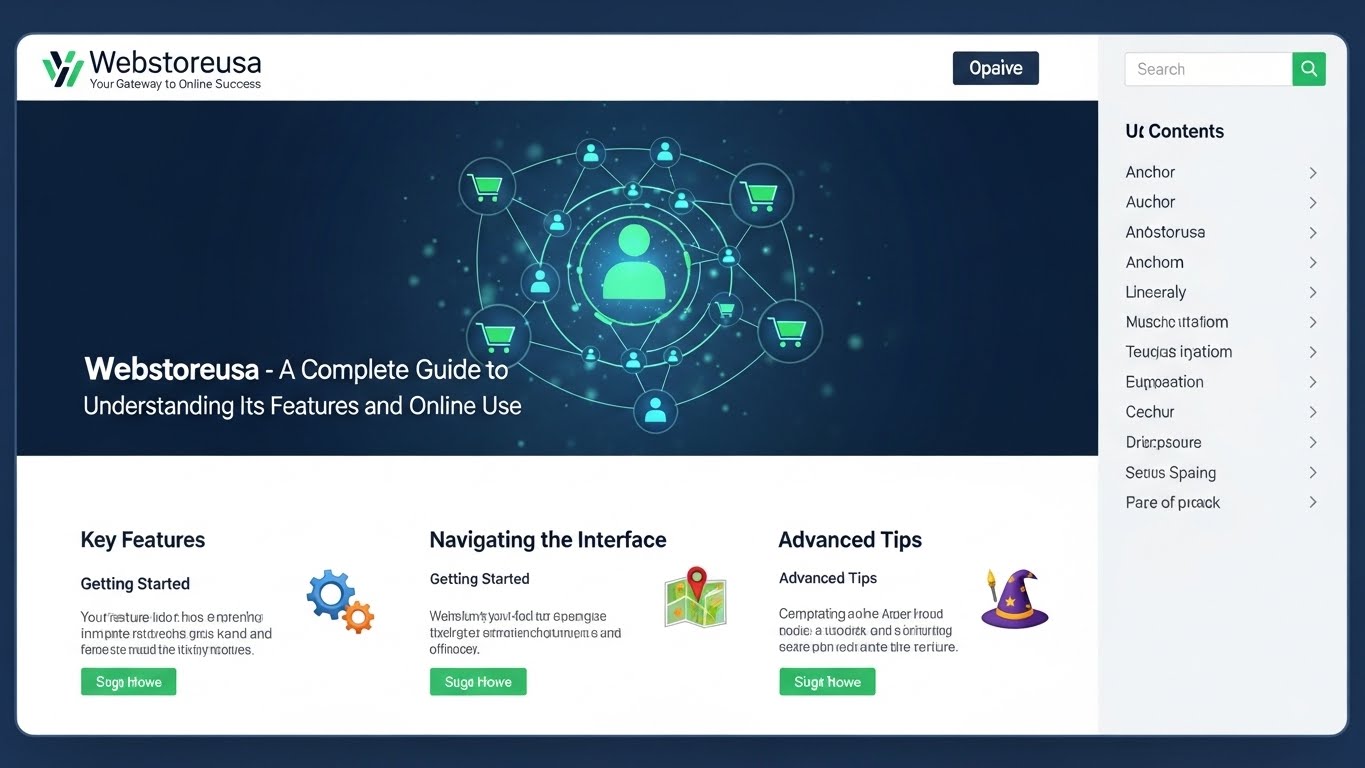 Webstoreusa – A Complete Guide to Understanding Its Features and Online Use